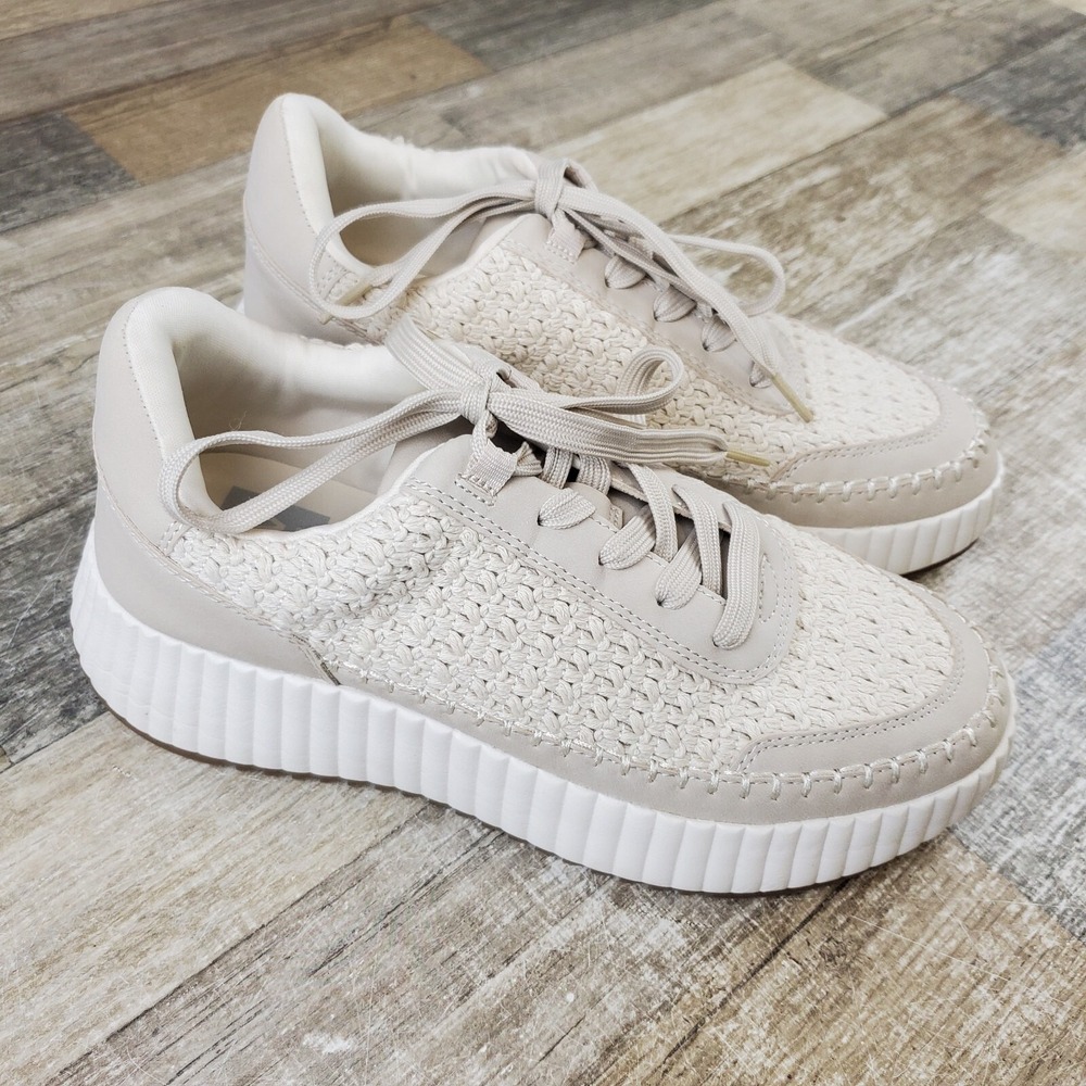 Dolce Vita Fay Lace Up Sneakers Womens Sz 8 Shoes Woven Shoes